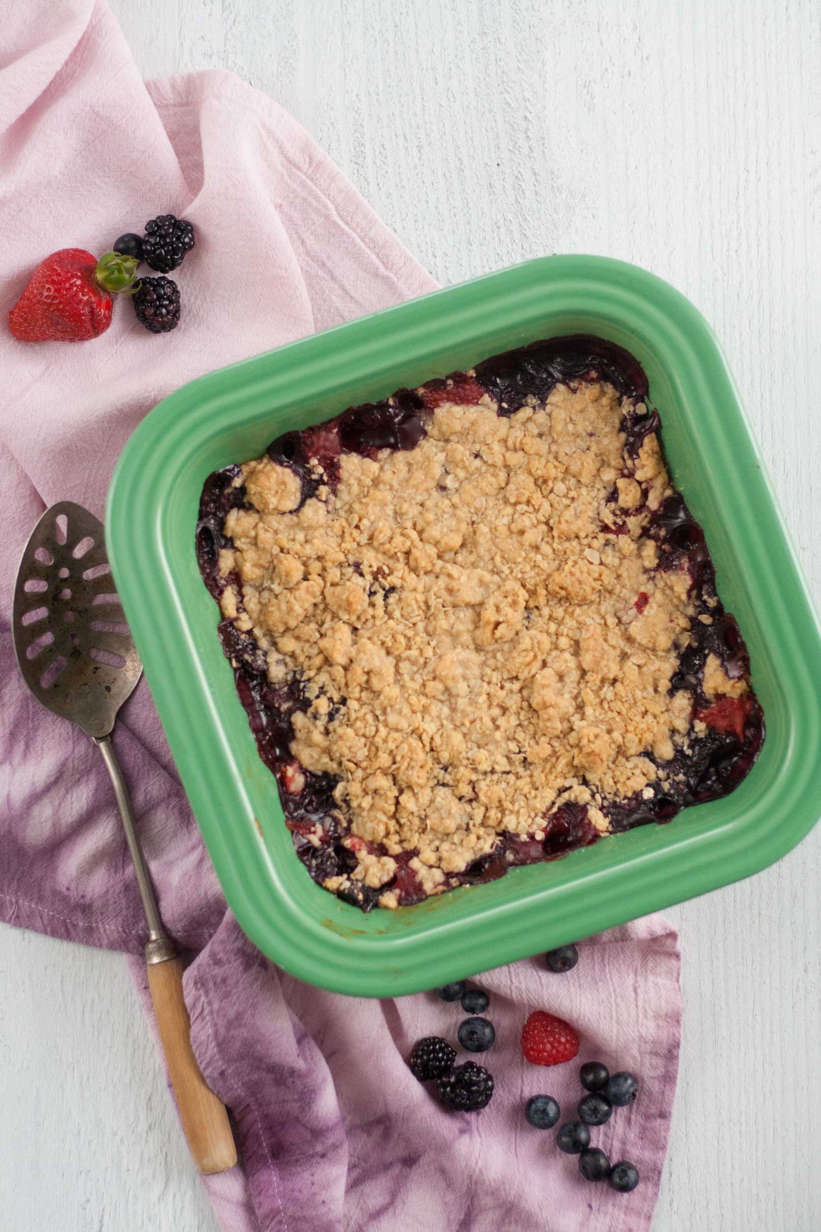 mixed berry crumble recipe fiesta meadow baker